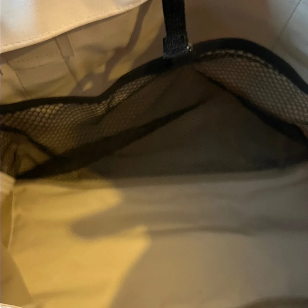 Banana Republic White Tote Bag with Orange Handles